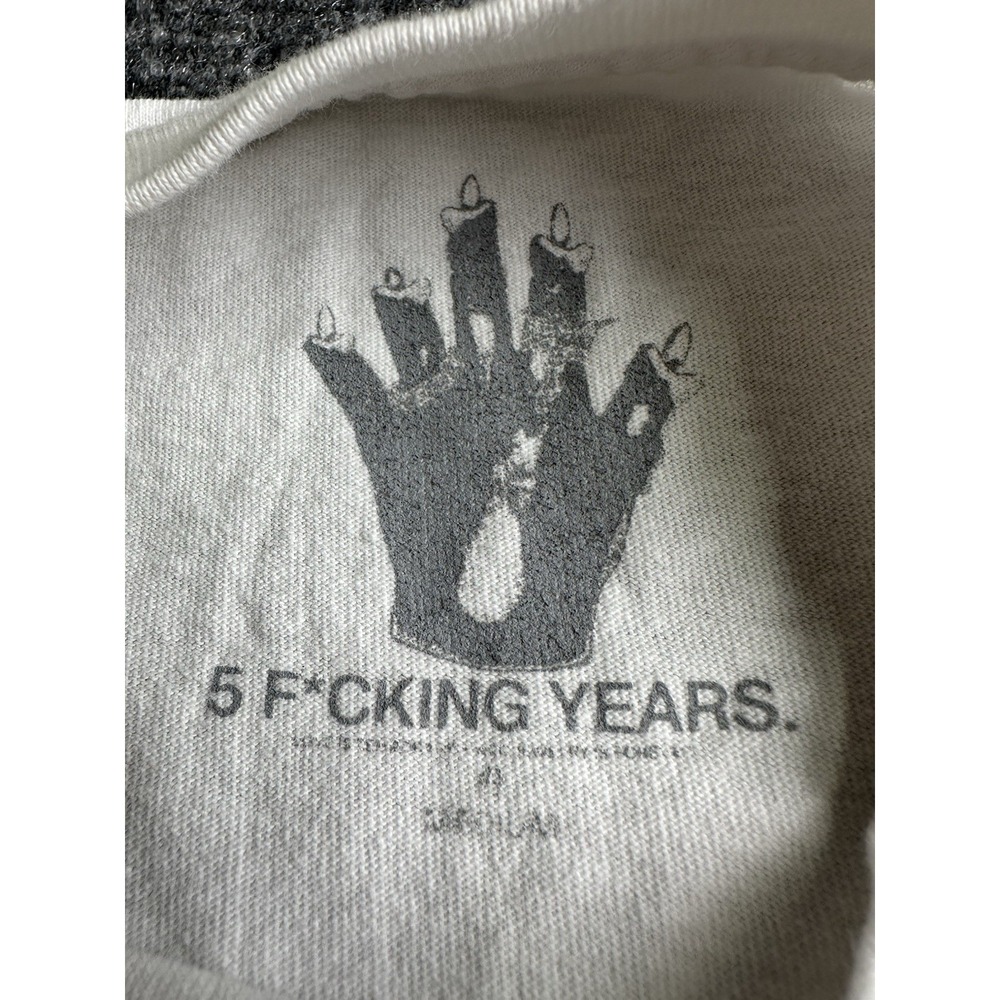 Mens 2022 Hard Jewelry 5 Year Anniversary T-Shirt White, Size M - Picture 3 of 4